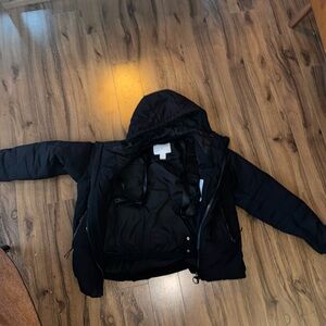 The Arrivals designer NYC brand black puffer coat